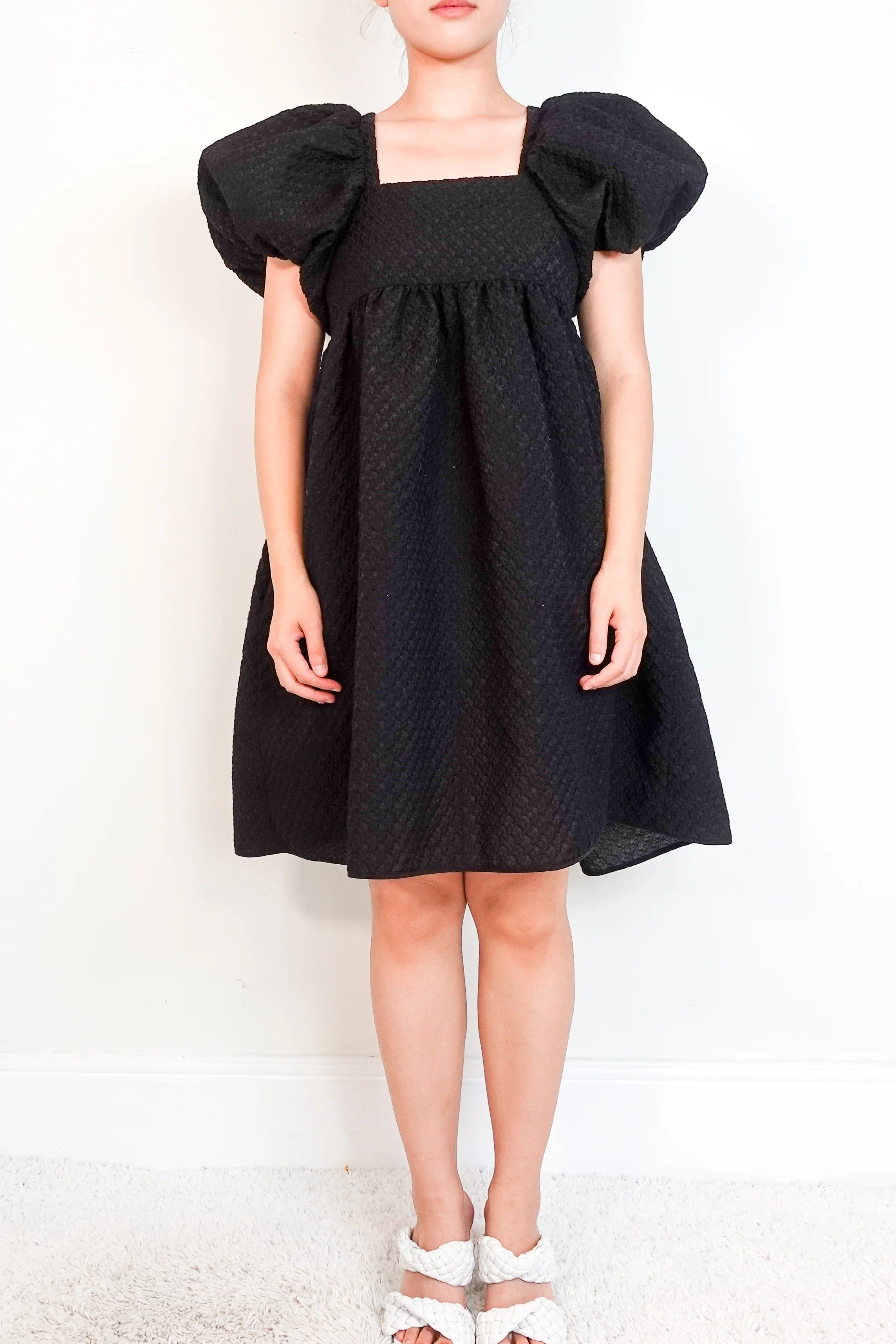 black mini dress