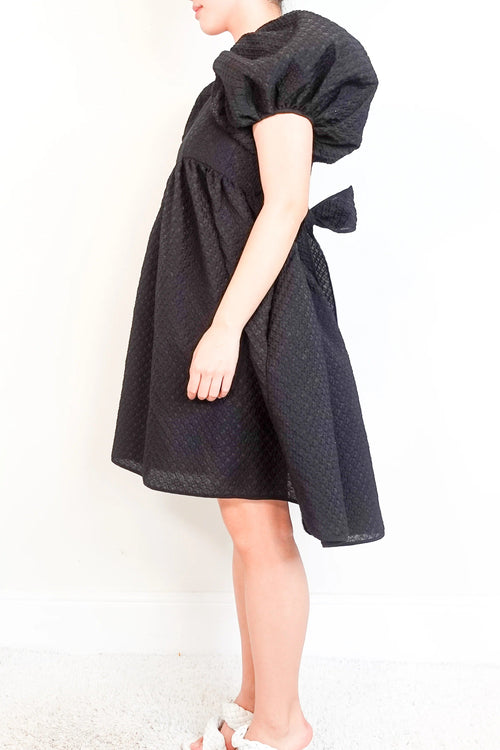 black mini dress